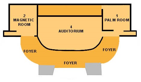 A diagram of the Townsville Convention Centre for JCU Graduation. Contact the Townsville student centre on Phone (07) 4781 5255 or freecall (within Australia) 1800 246 446 if you need assistance. 
